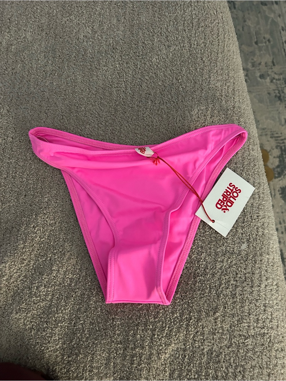 SOLID & STRIPED Neon Pink Bikini Bottom